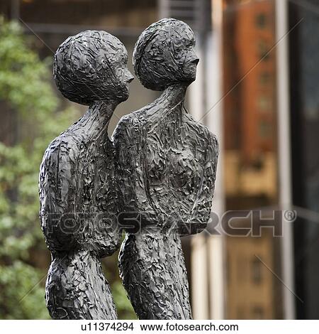 Picture - Statues outside Trump International Hotel in Manhattan, New York City, U. S. A.. Fotosearch