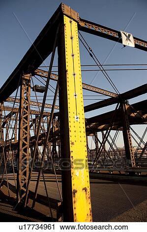 Stock Image - Steel girders in Boston, Massachusetts, USA. Fotosearch