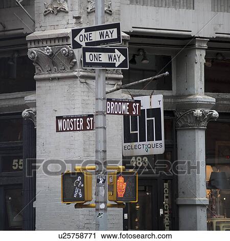 Traffic signs in Manhattan, New York City, U. S. A. View Large Photo Image Stock Image - Traffic signs in Manhattan, New York City, U. S. A.. Fotosearch