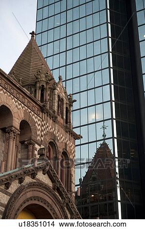 Picture - Trinity Church in Boston, Massachusetts, USA. Fotosearch