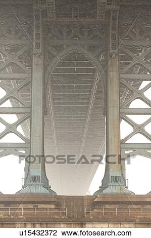 Underneath view of the Manhattan Bridge in Manhattan, New York City, U. S. A. View Large Photo Image Stock Image - Underneath view of the Manhattan Bridge in Manhattan, New York City, U. S. A.. Fotosearch