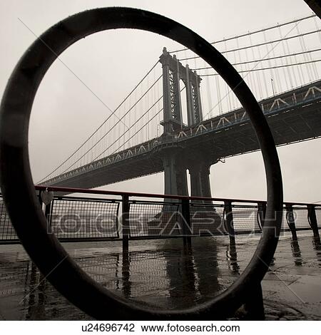 View of the Manhattan Bridge in Manhattan, New York City, U. S. A. View Large Photo Image Stock Image - View of the Manhattan Bridge in Manhattan, New York City, U. S. A.. Fotosearch