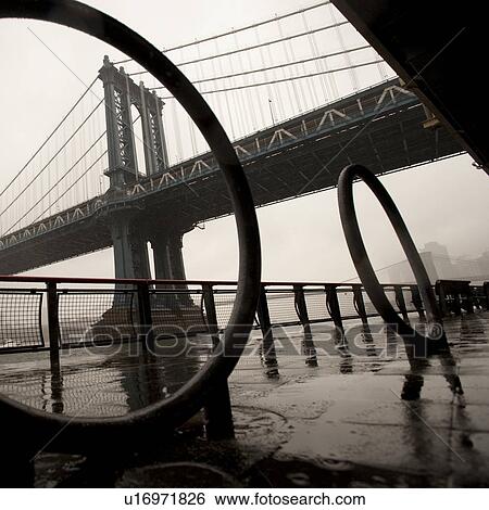 View of the Manhattan Bridge in Manhattan, New York City, U. S. A. View Large Photo Image Stock Photograph - View of the Manhattan Bridge in Manhattan, New York City, U. S. A.. Fotosearch