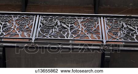 Wrought Iron Railing in the Chelsea Hotel in Manhattan, New York City, U. S. A. View Large Photo Image Stock Image - Wrought Iron Railing in the Chelsea Hotel in Manhattan, New York City, U. S. A.. Fotosearch