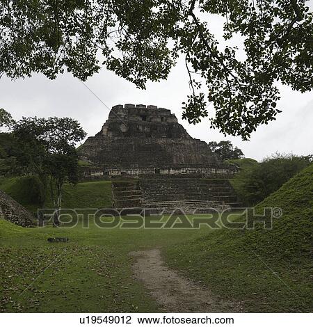 Stock Image - Xunantunich, Ancient Temple. Fotosearch