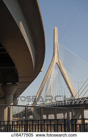 Zakim Bunker Hill Bridge in Boston, Massachusetts, USA View Large Photo Image Stock Photography - Zakim Bunker Hill Bridge in Boston, Massachusetts, USA. Fotosearch