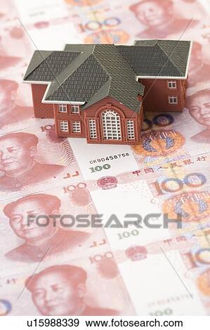 A model house on Chinese Currency View Large Photo Image Stock Photo - A model house on Chinese Currency. Fotosearch