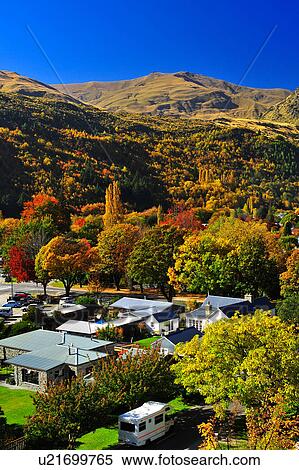 Stock Photography - Arrowtown, South Island New Zealand. Fotosearch