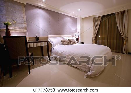 Stock Image - Bedroom, Interior Design,. Fotosearch