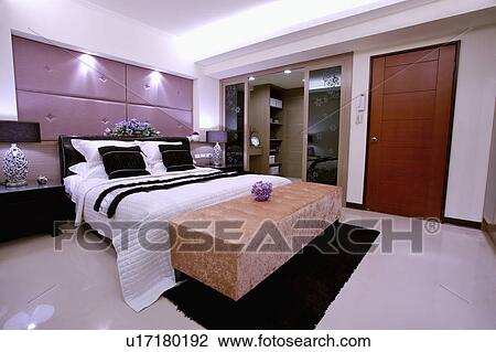 Bedroom, Interior Design, View Large Photo Image Stock Image - Bedroom, Interior Design,. Fotosearch