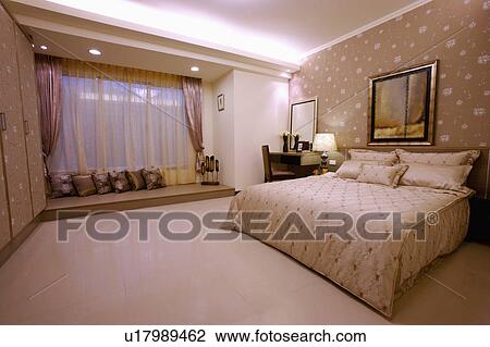 Bedroom, Interior Design, View Large Photo Image Stock Image - Bedroom, Interior Design,. Fotosearch