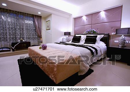 Stock Image - Bedroom, Interior Design,. Fotosearch