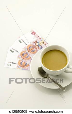 Chinese Currency and coffee cup View Large Photo Image Stock Photo - Chinese Currency and coffee cup. Fotosearch