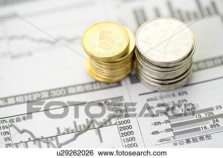 Chinese Currency coins on a diagram View Large Photo Image Stock Photograph - Chinese Currency coins on a diagram. Fotosearch