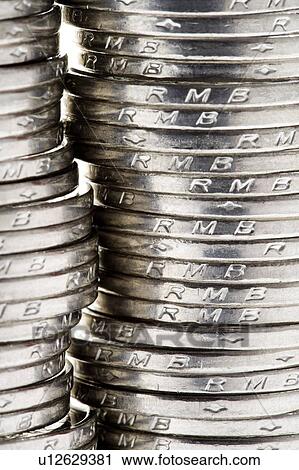 Chinese Currency, stack of coins View Large Photo Image Stock Image - Chinese Currency, stack of coins. Fotosearch