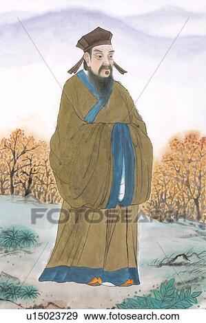 Stock Photo - Chinese famous historical philosopher and scholar, Zhu Xi. Fotosearch