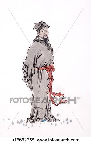 Stock Photography - Chinese historical famous poet in Tang Dynasty, Wang Wei. Fotosearch