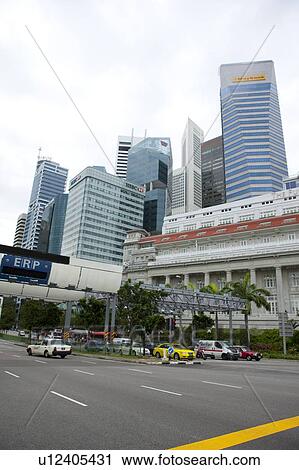 Stock Image - Cityscape in Singapore. Fotosearch