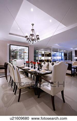 Dining Room, Interior Design, View Large Photo Image Stock Image - Dining Room, Interior Design,. Fotosearch