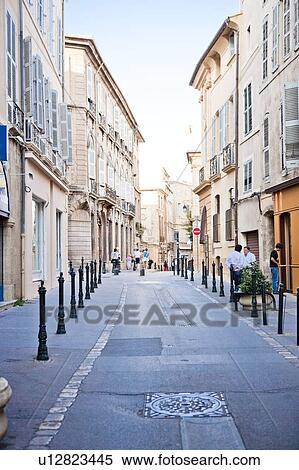 France, Aix-en-Provence, City Street View Large Photo Image Stock Photography - France, Aix-en-Provence, City Street. Fotosearch