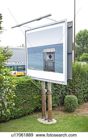 Stock Photo - France, Avignon, Billboard. Fotosearch
