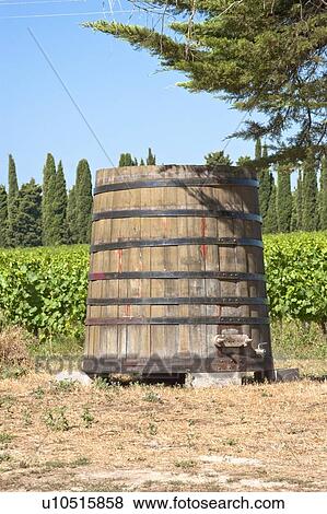 Stock Photo - France, Carcassonne, Wine Cask. Fotosearch