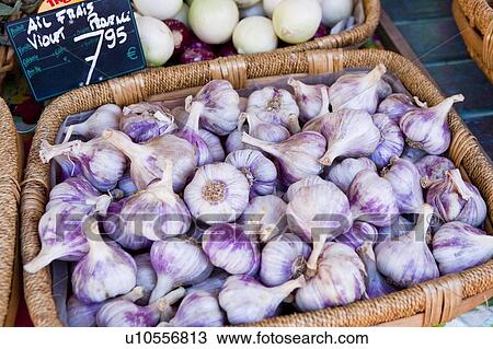 Garlic in the market of Nice, France View Large Photo Image Stock Image - Garlic in the market of Nice, France. Fotosearch