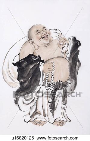 Stock Photography - Happiness Buddha, Chinese monk of Buddhism smiling all the time. Fotosearch