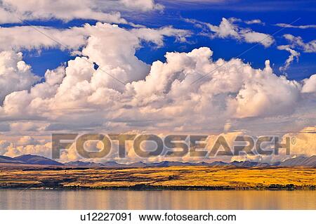 Stock Image - Lake Tekapo, South Island New Zealand. Fotosearch