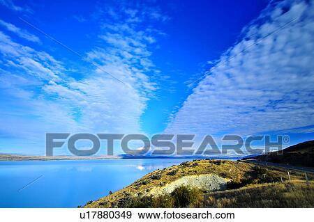 Stock Photo - Lake Tekapo, South Island New Zealand. Fotosearch