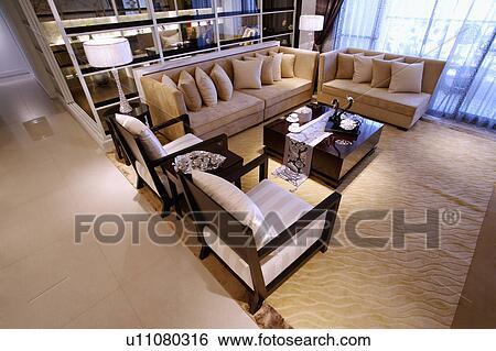 Stock Photograph - Living Room, Interior Design,. Fotosearch