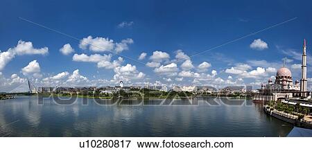 Stock Photo - Malaysia, Putrajaya, Pink Mosque. Fotosearch