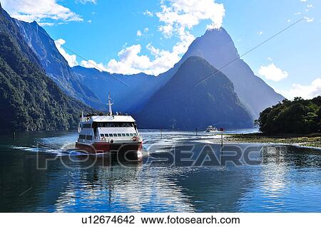 Stock Image - Milford Sound, South Island New Zealand. Fotosearch