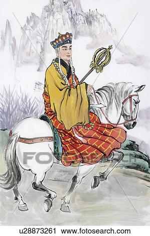 Monk Tang, a character in a famous novel of China, who is also famous in Chinese history for bringing back the Buddhist Scriptures from India View Large Photo Image Stock Image - Monk Tang, a character in a famous novel of China, who is also famous in Chinese history for bringing back the Buddhist Scriptures from India. Fotosearch