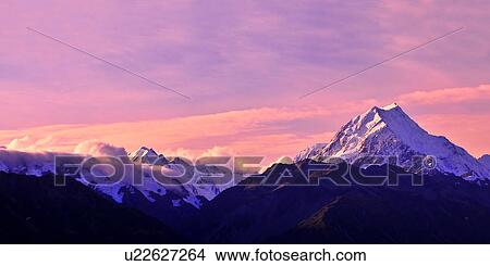 Mt Cook National Park, South Island New Zealand View Large Photo Image Picture - Mt Cook National Park, South Island New Zealand. Fotosearch