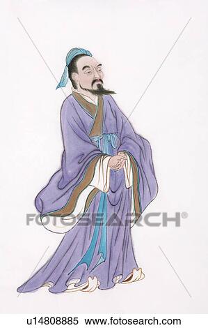 Stock Photography - Qu Yuan, a Chinese historical poet who was famous for his patriotism and remembered from people in Dragon Boat Festival. Fotosearch