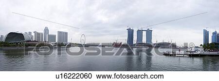 Stock Image - Skyline in Singapore. Fotosearch