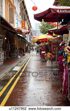 Stock Image - Street in Singapore. Fotosearch