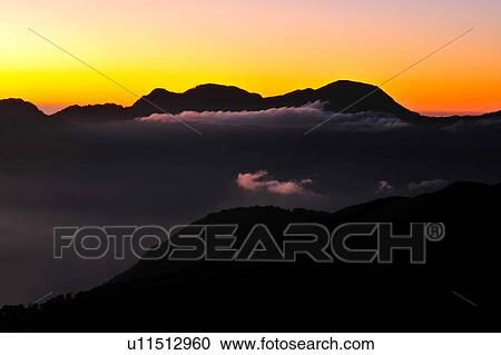 Taiwan, Mt. Hehuan, Sunset View Large Photo Image Stock Image - Taiwan, Mt. Hehuan, Sunset. Fotosearch