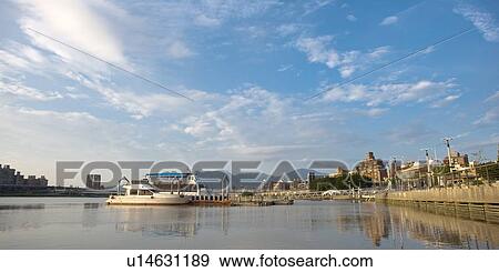 Taiwan, Taipei, Dadaocheng Wharf View Large Photo Image Stock Photo - Taiwan, Taipei, Dadaocheng Wharf. Fotosearch