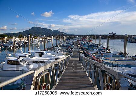 Stock Photography - Taiwan, Taipei, Danshui, Fishermen's Wharf. Fotosearch