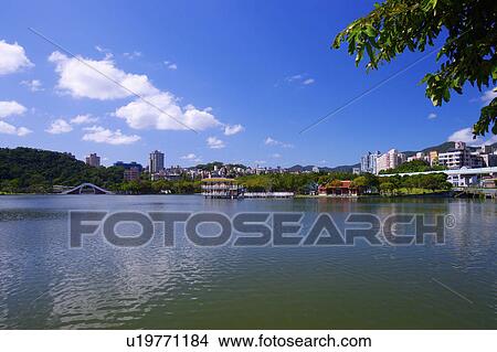 Taiwan, Taipei, Neihu, Dahu Park View Large Photo Image Picture - Taiwan, Taipei, Neihu, Dahu Park. Fotosearch