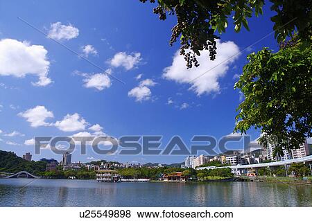 Stock Photo - Taiwan, Taipei, Neihu, Dahu Park. Fotosearch