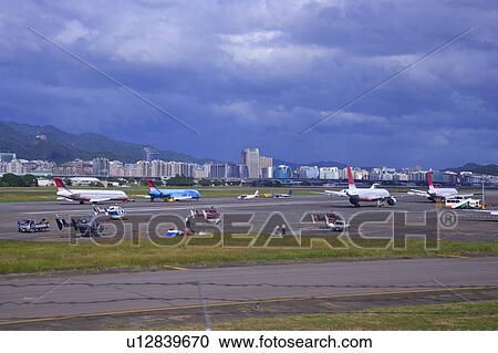 Stock Image - Taiwan, Taipei, Songshan Airport Station. Fotosearch