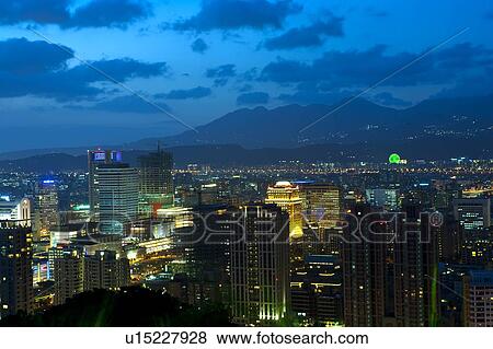 Stock Photo - Taiwan, Taipei, Xinyi Commercial Center. Fotosearch