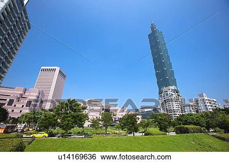 Taiwan, Taipei, Xinyi Commercial Center, Taipei 101 View Large Photo Image Stock Photograph - Taiwan, Taipei, Xinyi Commercial Center, Taipei 101. Fotosearch