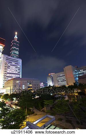 Taiwan, Taipei, Xinyi Commercial Center, Taipei 101 View Large Photo Image Stock Photograph - Taiwan, Taipei, Xinyi Commercial Center, Taipei 101. Fotosearch