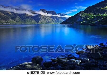 Te Anau, South Island New Zealand View Large Photo Image Stock Image - Te Anau, South Island New Zealand. Fotosearch