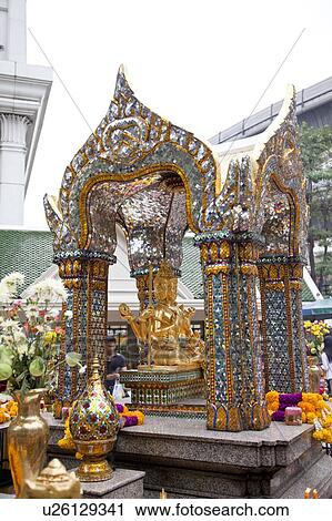 Thailand, Bangkok, Erawan Shrine View Large Photo Image Stock Image - Thailand, Bangkok, Erawan Shrine. Fotosearch