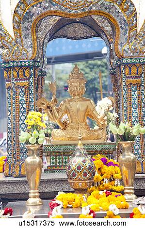 Stock Photography - Thailand, Bangkok, Erawan Shrine. Fotosearch